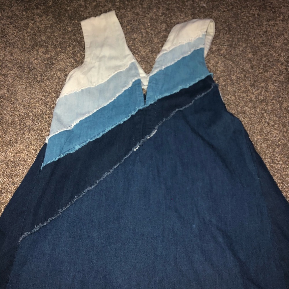 Free people multi toned jean dress cover up